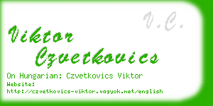 viktor czvetkovics business card